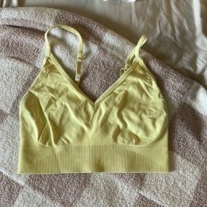 Balance athletica/vitality yellow sports bra - no padding size M